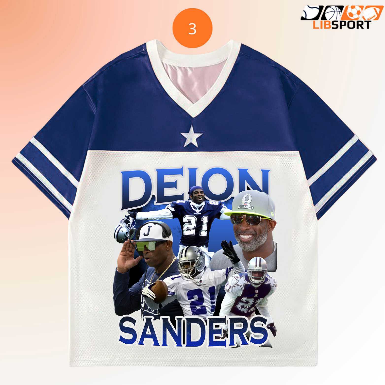 Deion Sanders Coach Prime Jersey, Unisex College Fan Tee